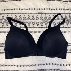 Lively All-Day Deep V No-Wire Black Bra